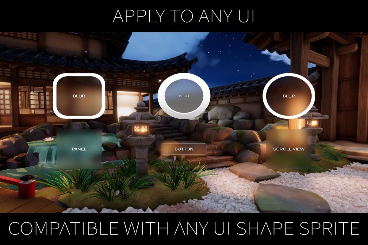 Render Blur - Fast multi option URP Render Graph UI Blur
