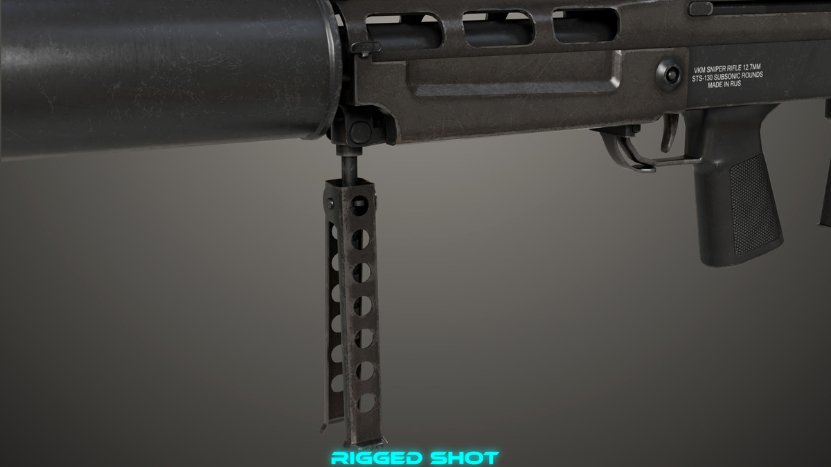 Sniper 05 Black and Sandal Single Mat URP HDRP Textures