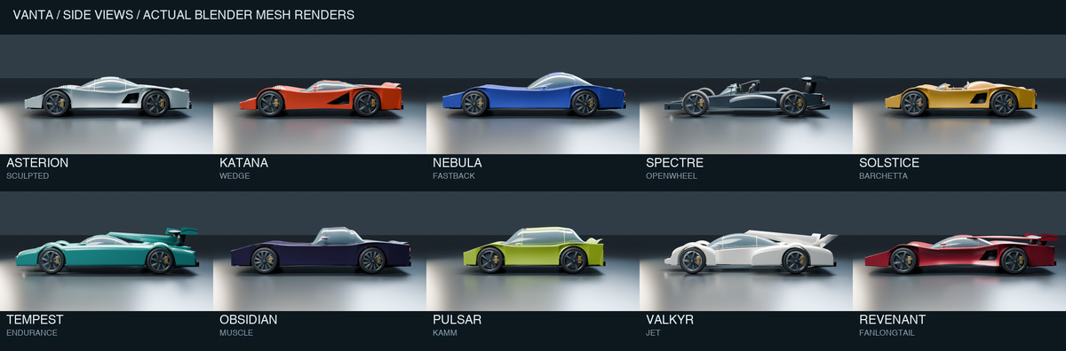 VANTA: Futuristic Sci-Fi Racing Cars