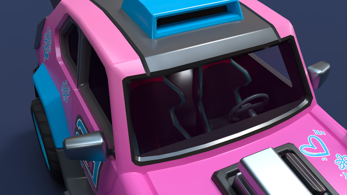 Modular Cyber Racing Cars - Low Poly 3D Models