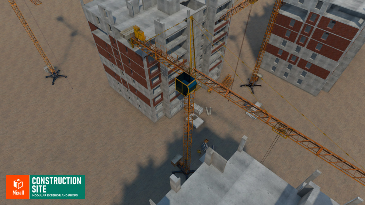 Construction sites, equipment and builders