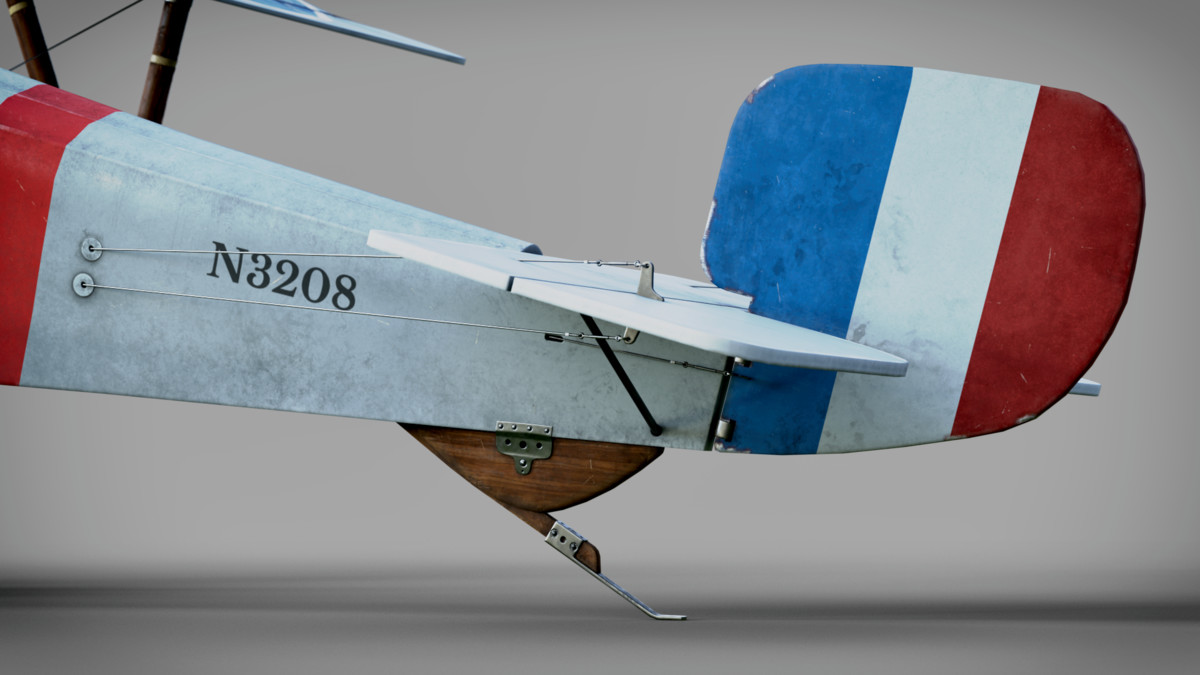 Fighter Nieuport 17 Rigged