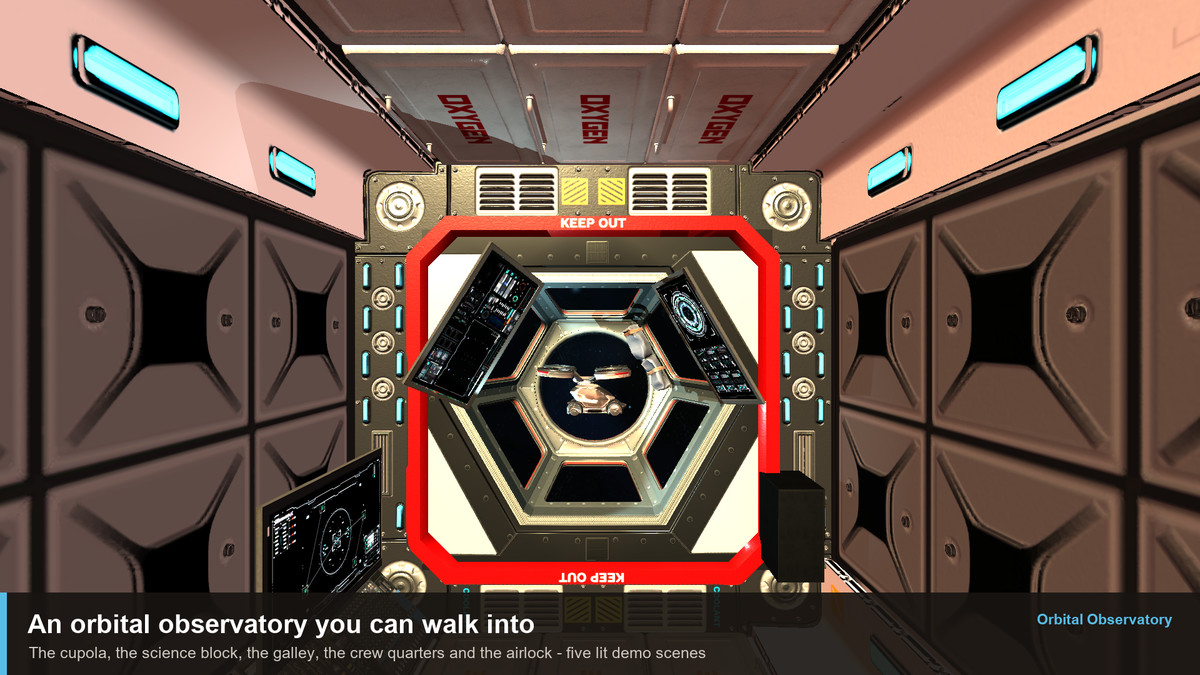 Orbital Observatory — Space Station Interior, Props and Demo Scenes
