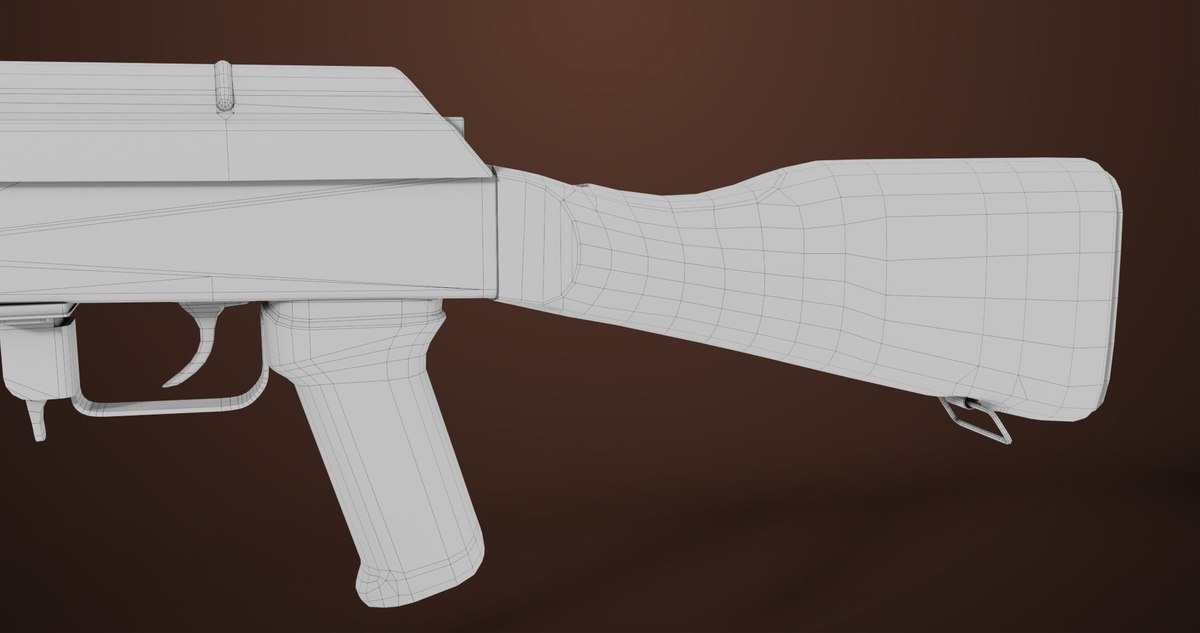 Light Machine Gun 10 Wood URP HDRP Textures