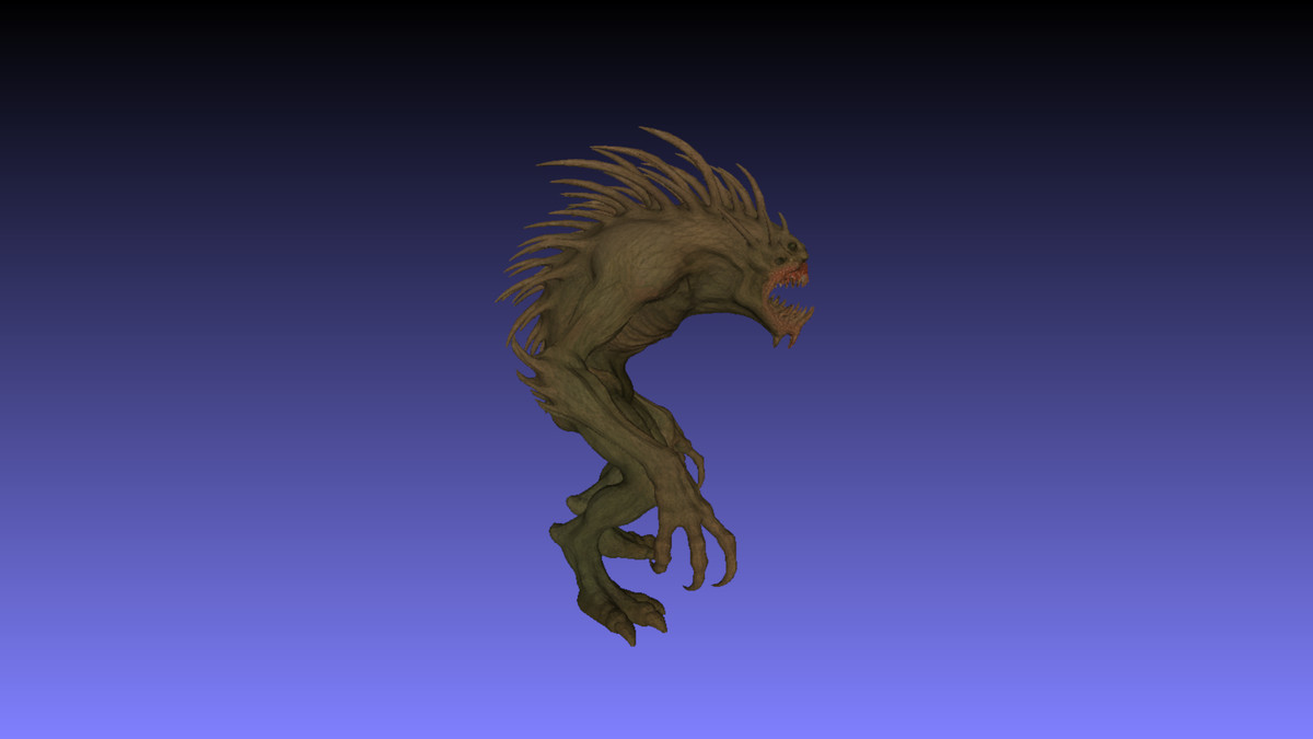 Dravhun - Rigged Low-Poly Cave Monster 3D Model
