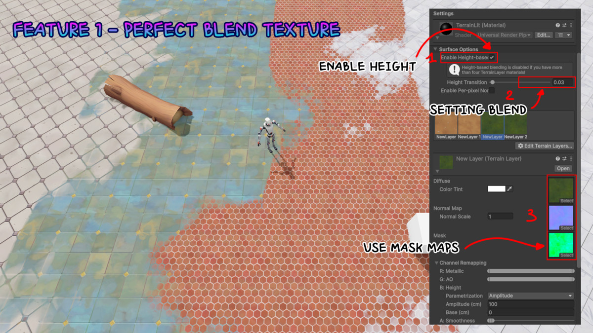 Handpainted Tiles Textures Pro | Terrain Tool | URP HDRP