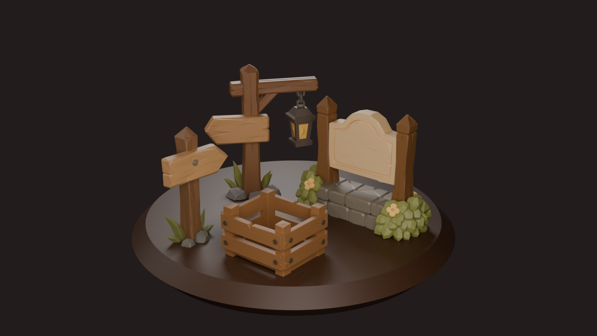 Low Poly Cozy Village Vehicles Pack