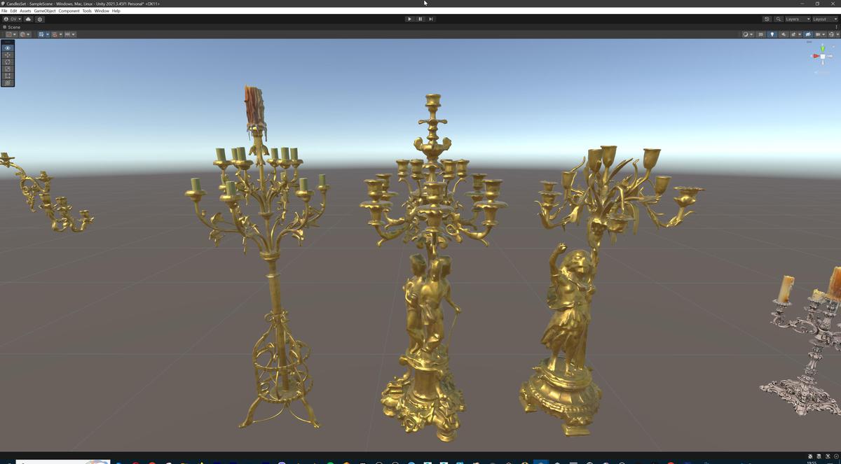 Ornate Candles, CandleHolders, and Wax Sculptures - 133 Models Set