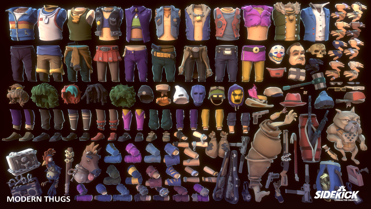Modern Thugs - Sidekick Modular Characters by Synty