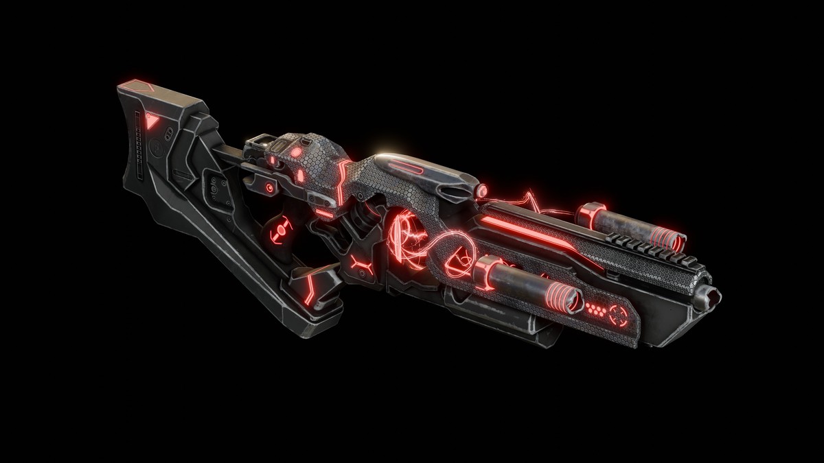 Sci-Fi Weapons - Neon SciFi Shotguns / Scatterguns with 5 Skins per Weapon