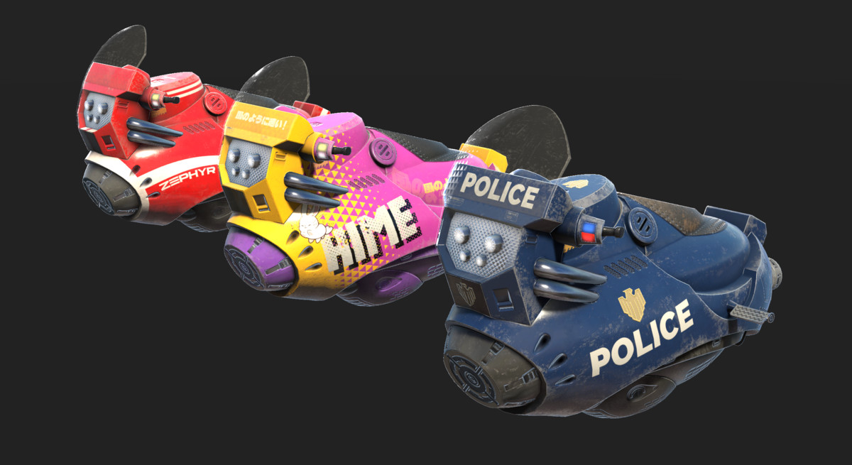 Sci-Fi HOVER SCOOTER /3x different skins!