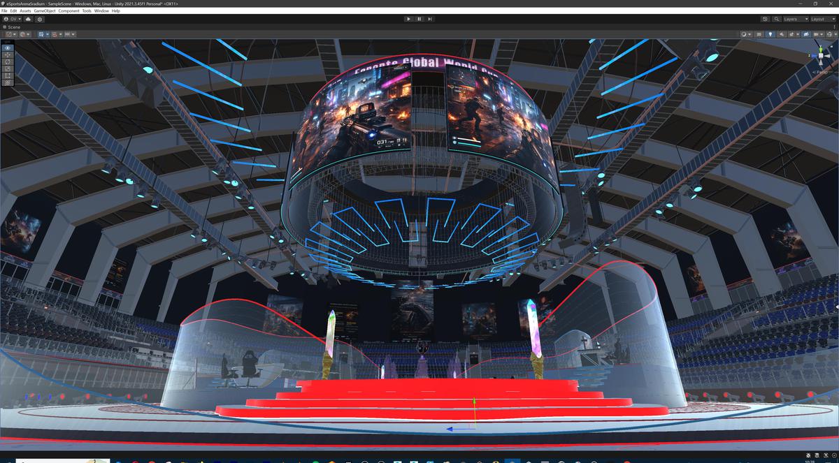 Futuristic Esports Arena Stadium – Tournament Stage 3d Environment Level