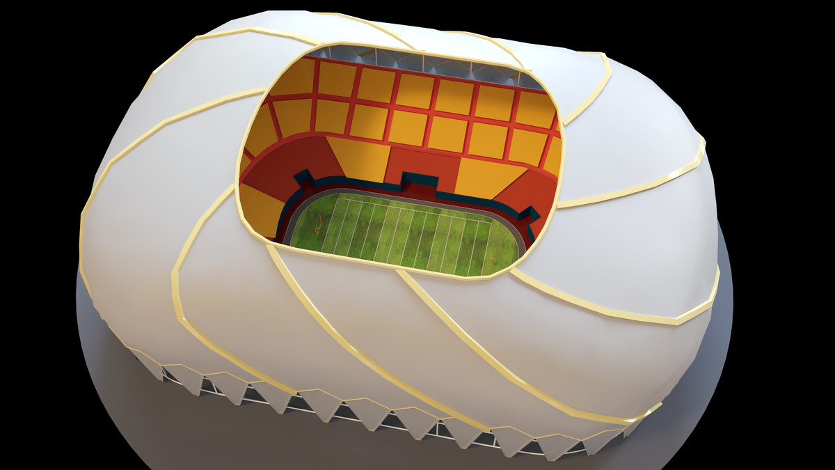 Stylised Sport Stadium Collection - 12 Low Poly Modular 3d Assets