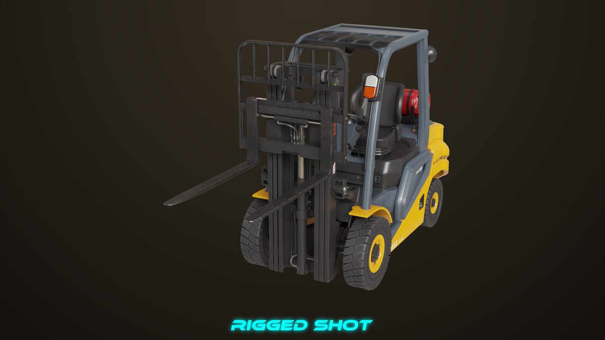 Forklift Truck 02 and 03 URP HDRP Textures