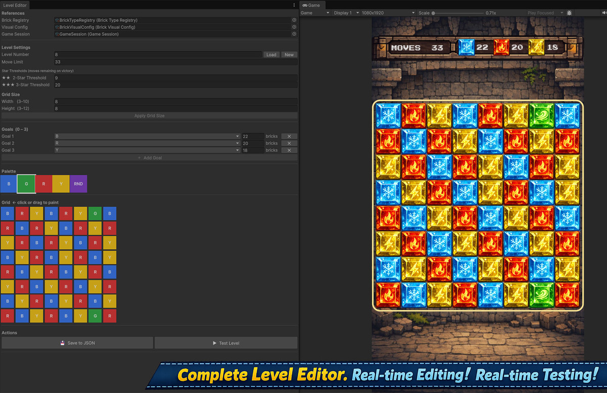 Match-3 Puzzle Game Template
