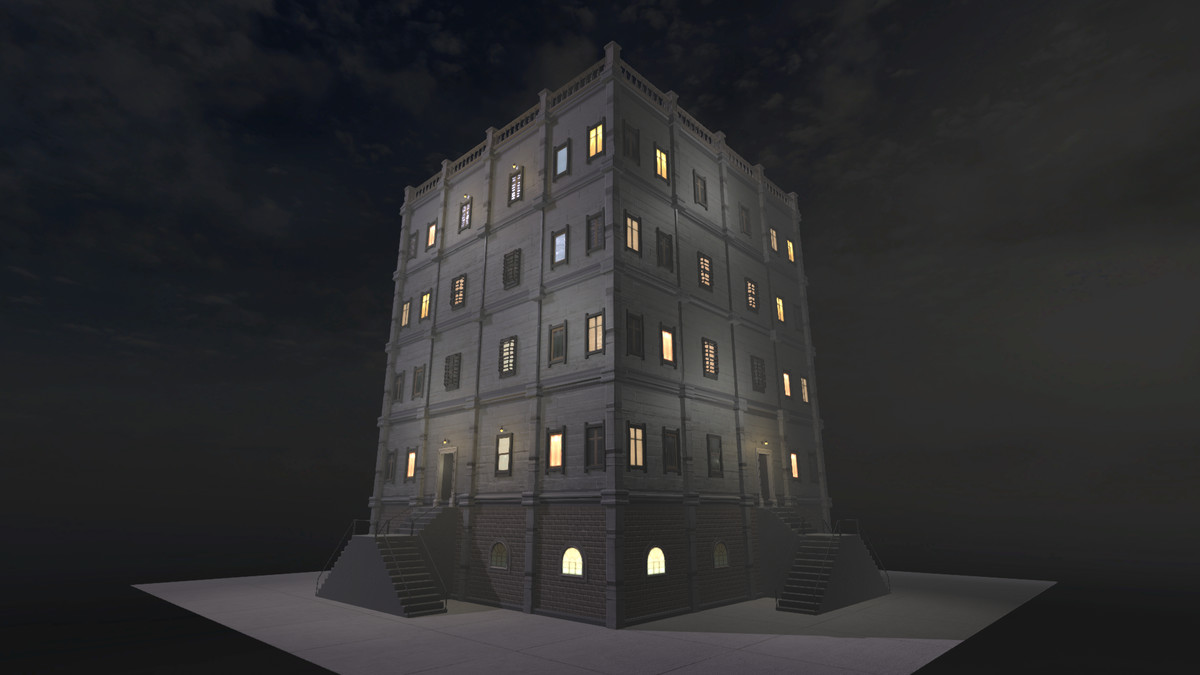 Realistic Modern Modular Building 1 Asset Package