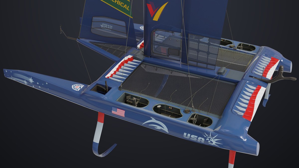 Yacht Hydrofoil Sailing Boats HDRP URP Textures