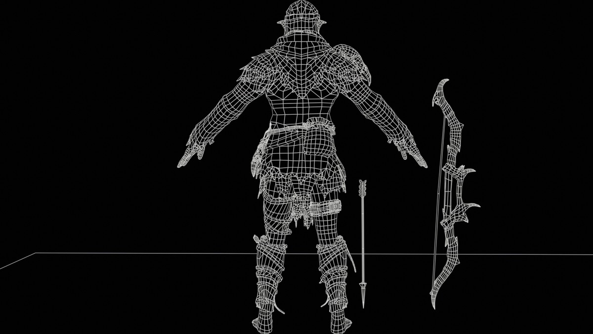 Orc Archer Game Ready