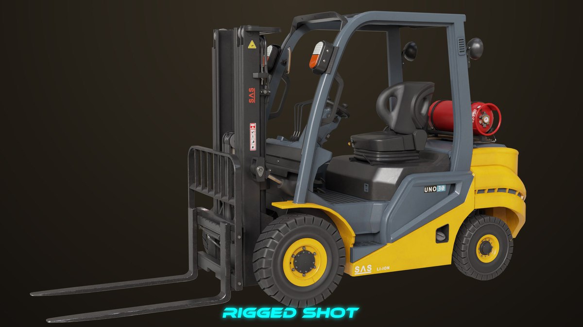 Forklift Truck 02 and 03 URP HDRP Textures