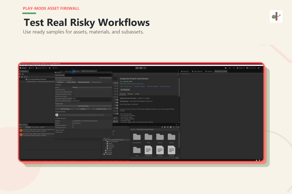 Play-Mode Asset Firewall
