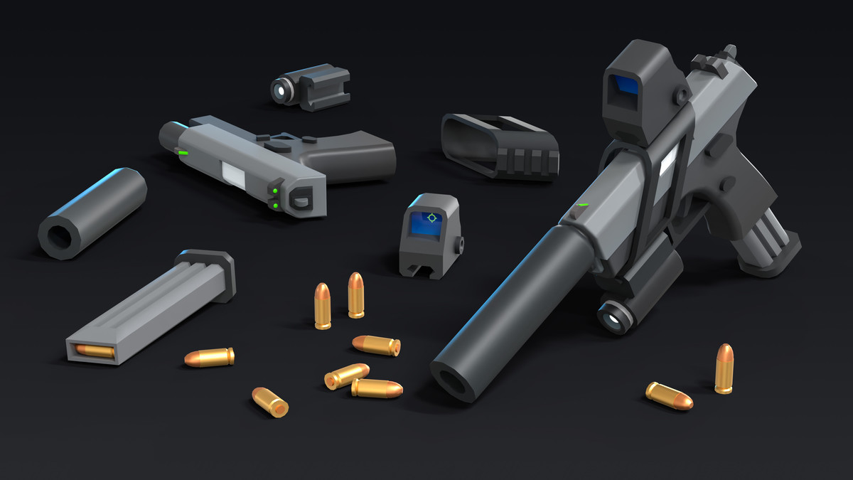 Firearms - Low Poly 3D Models Pack