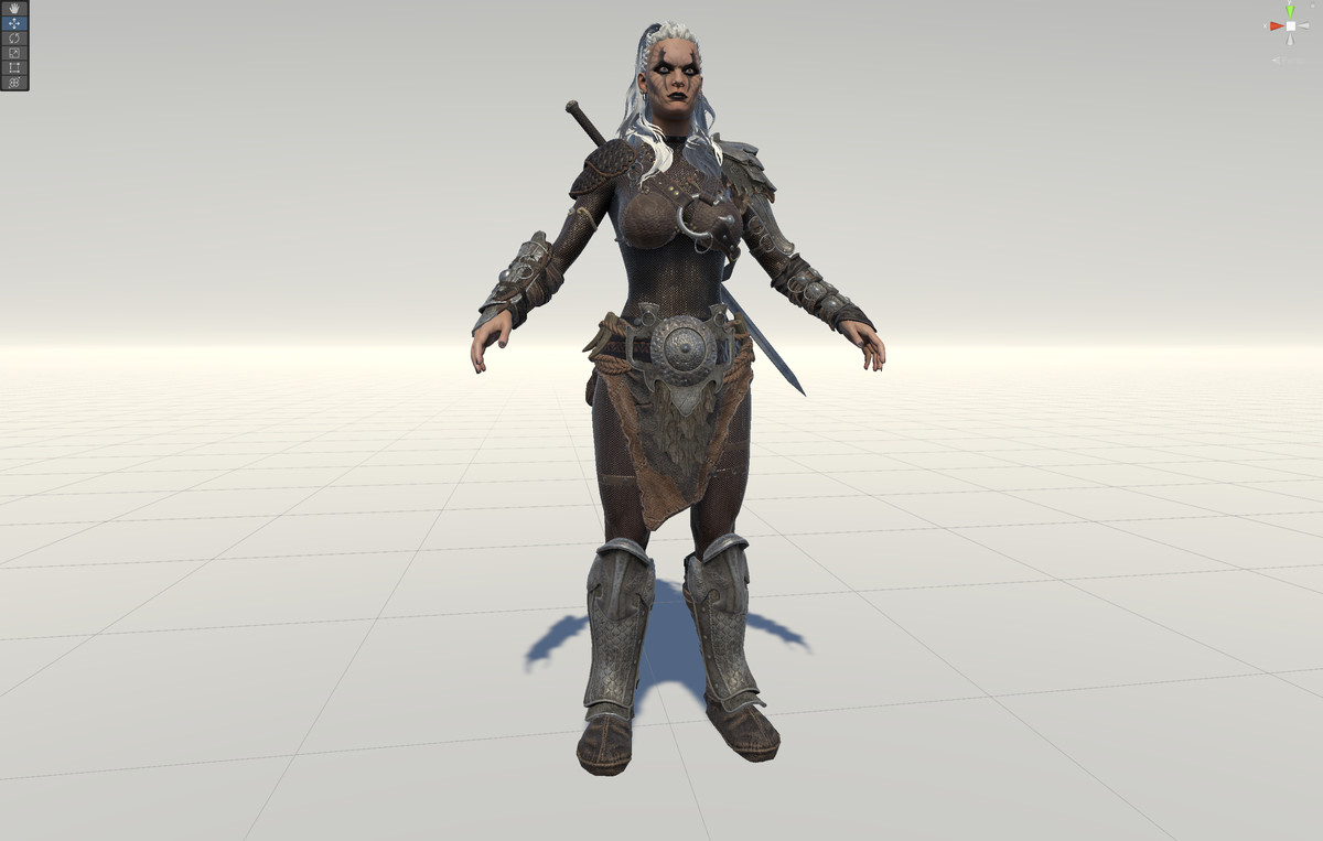 Barbarian Girl Game Ready