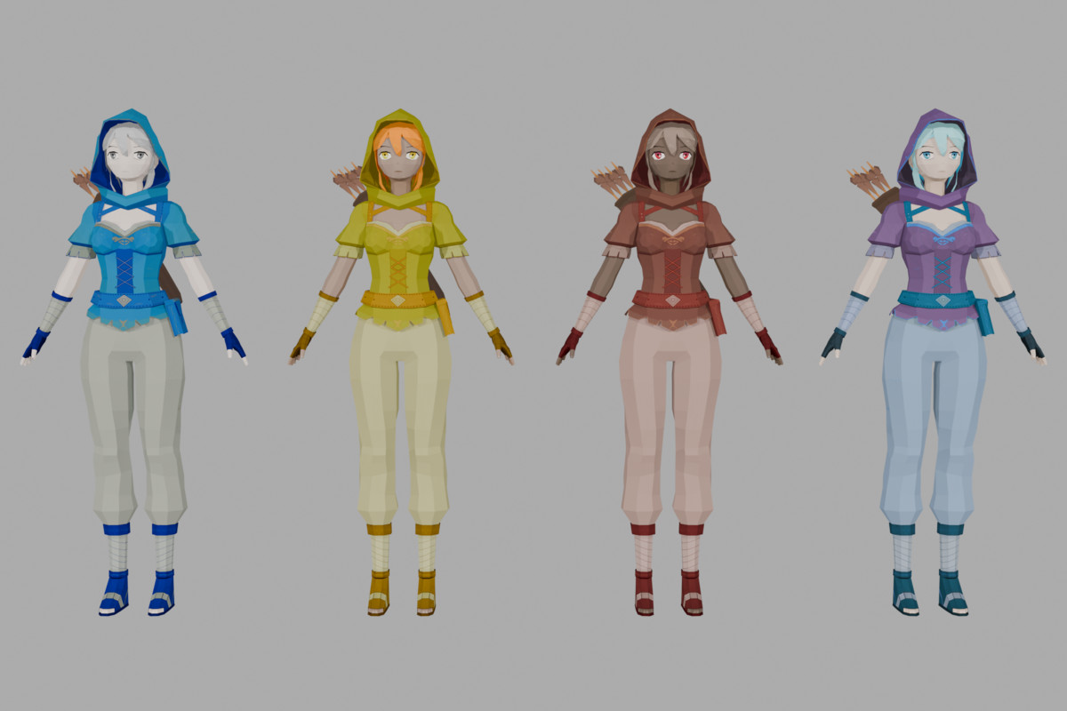 Stylized Archers Pack - Low Poly Characters, Animations, Weapons