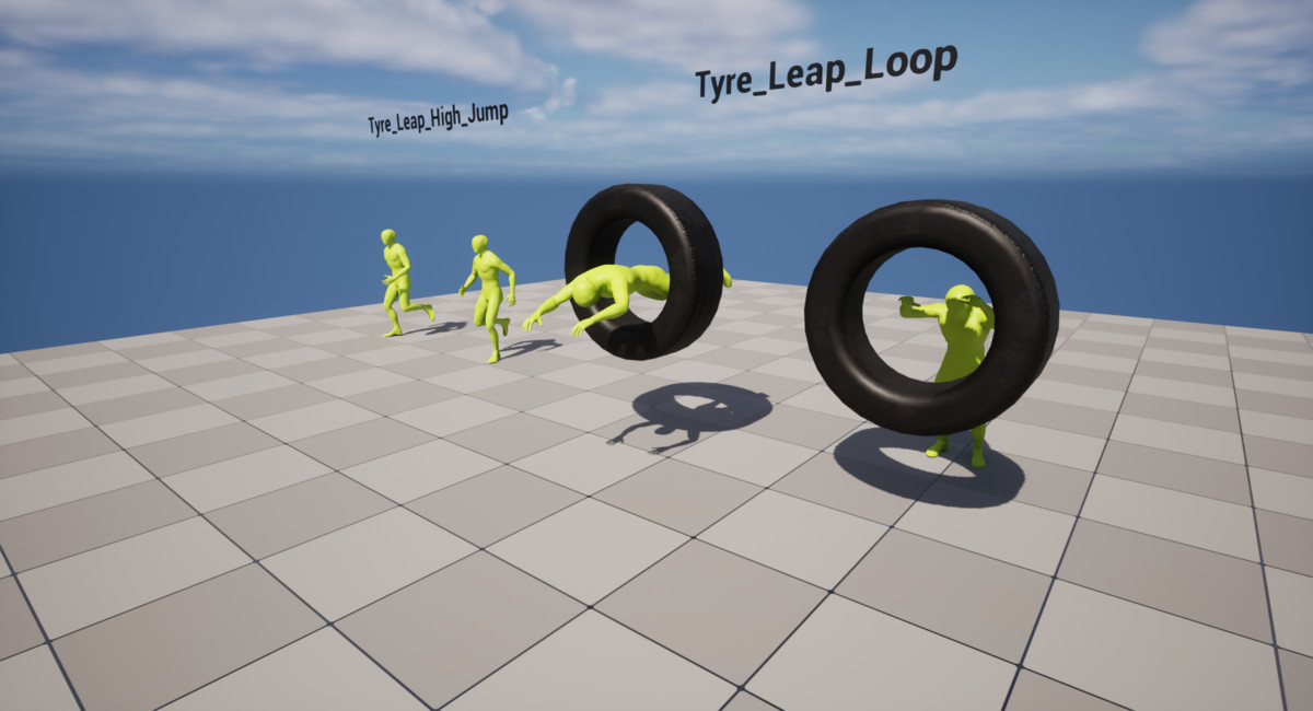 Parkour Tire Leap Animation