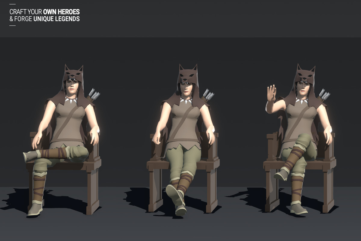 Polyquest Heroes: Warrior I Huntress