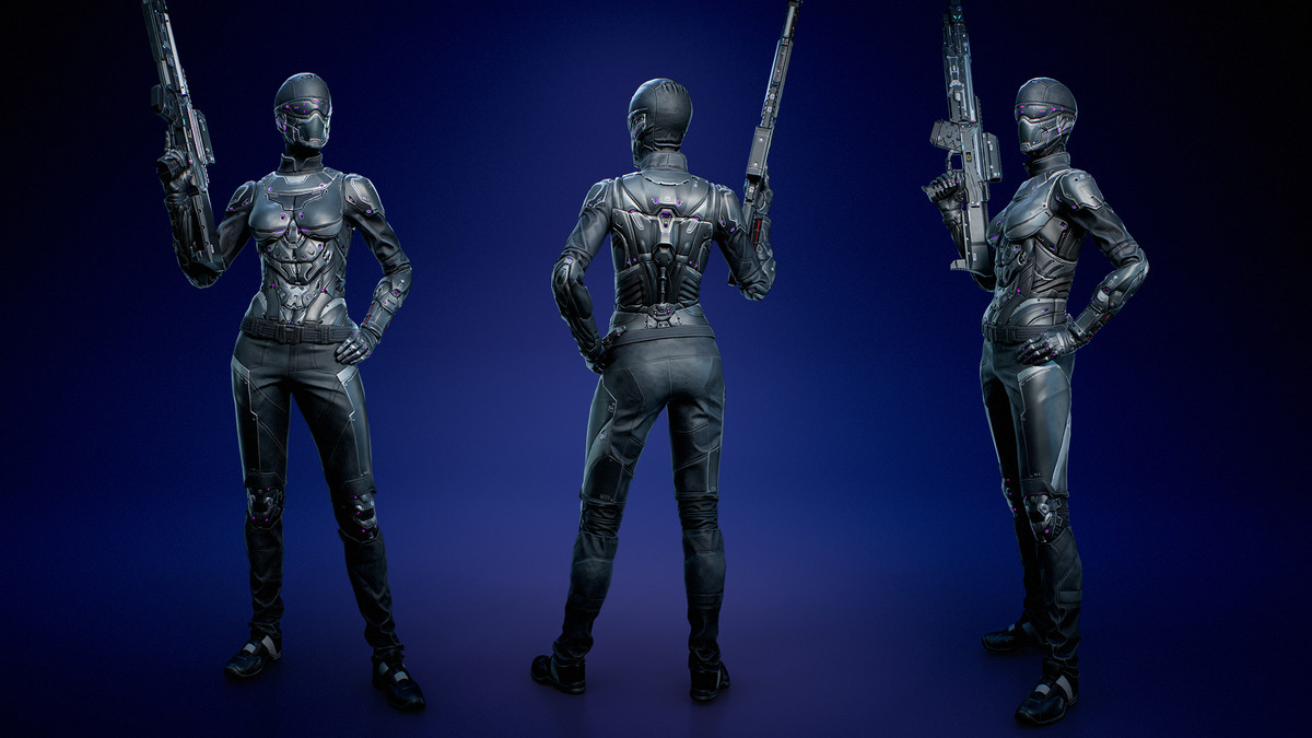 Cyberpunk Sniper - Female