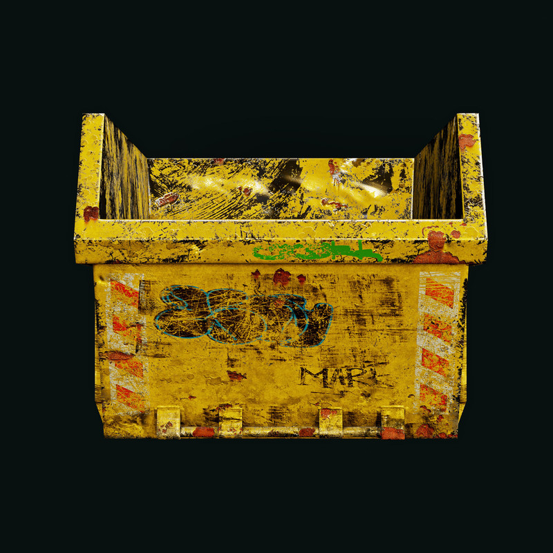 Open Dumpster For Construction Garbage
