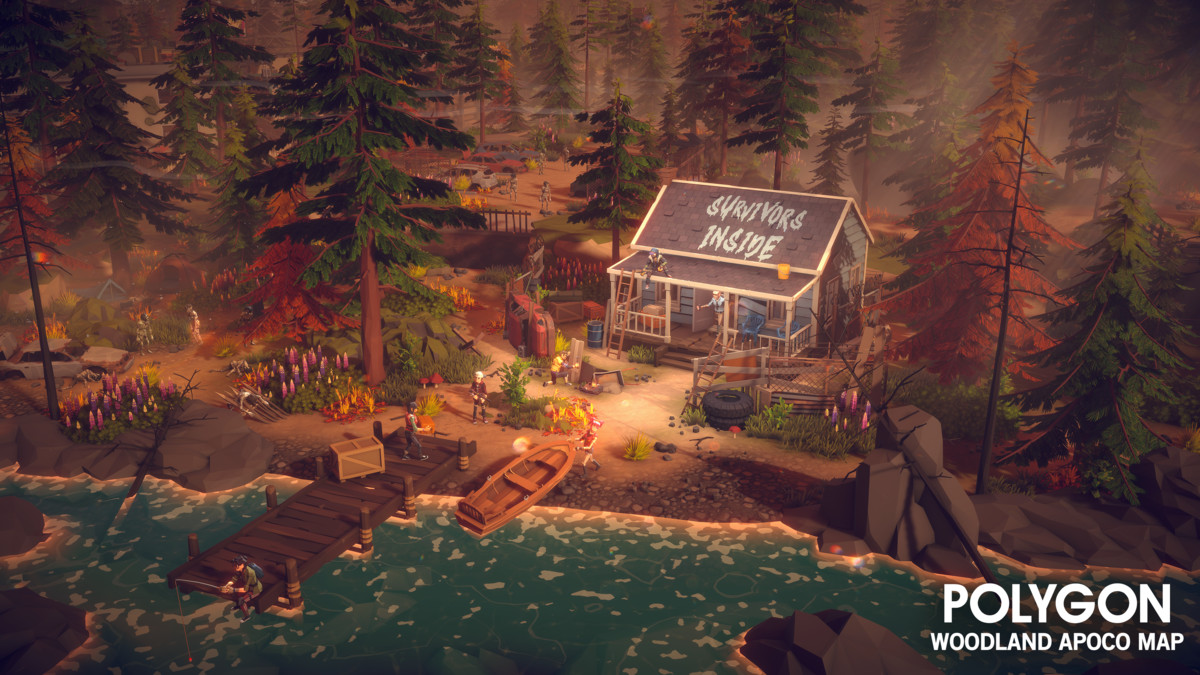 POLYGON - Woodland Apocalypse Map by Synty