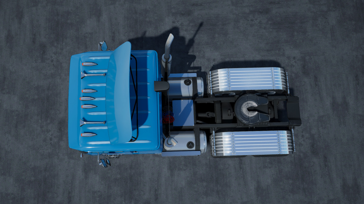 Cabover truck with fuel trailer