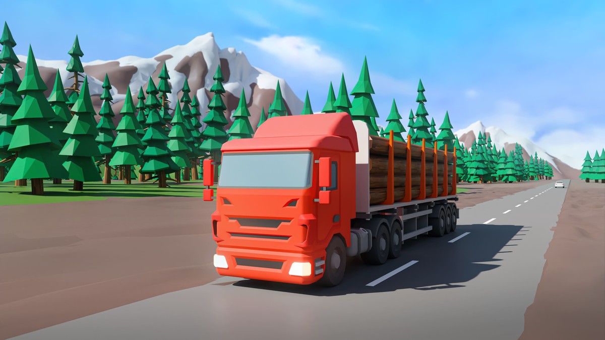 Logging Facility - Low Poly 3D Models Pack