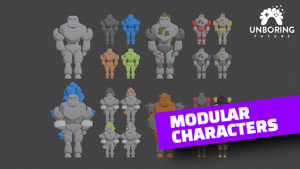 LOW POLY GOLEMS - Animated