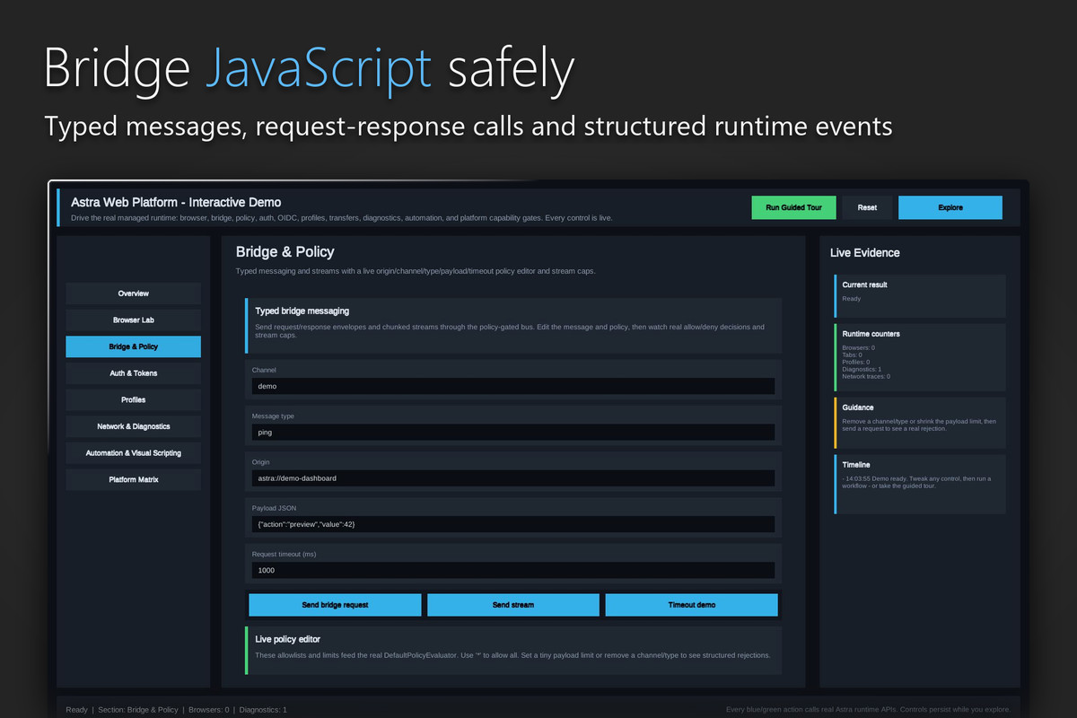 Astra Web Platform - WebView, JS Bridge & OAuth Toolkit