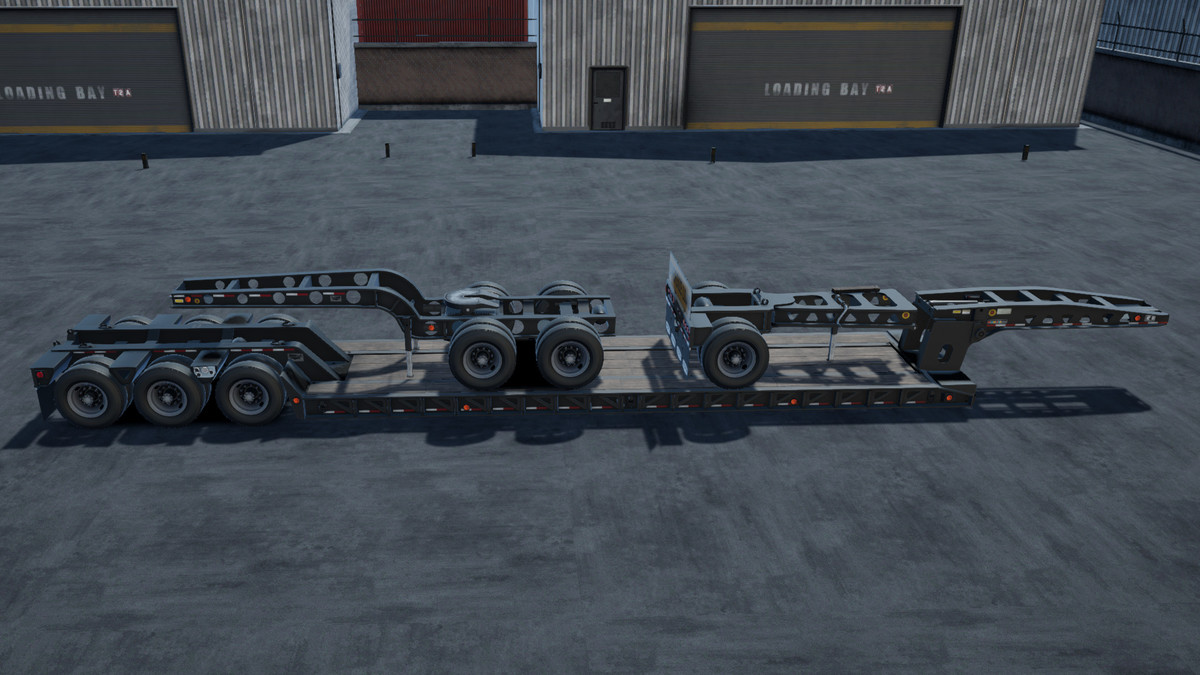 80s Cabover Truck with lowboy trailer