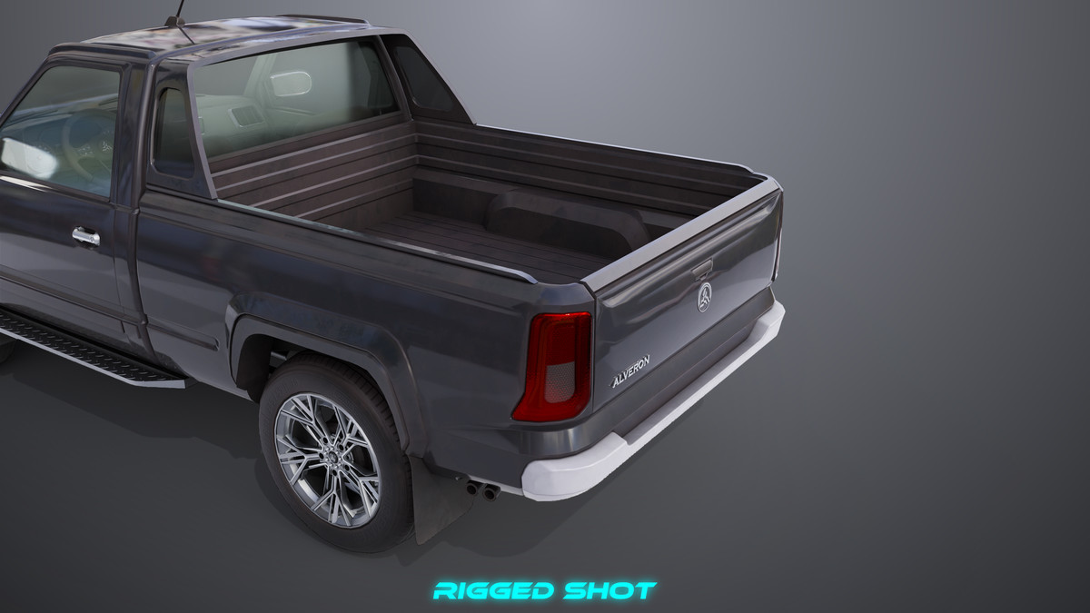 Pickup Truck01 Black and White URP HDRP Textures