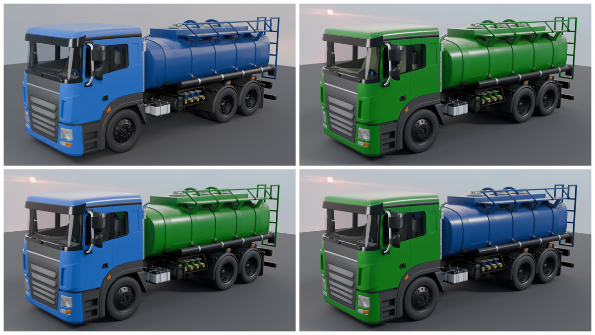 Modular Tanker Truck – Game Ready PBR Vehicle with Interior, UI Dashboard