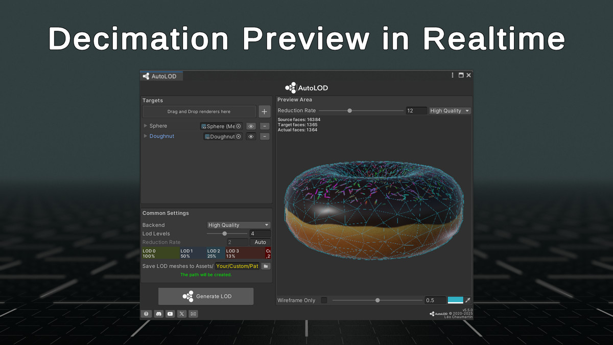AutoLOD - Mesh Decimator