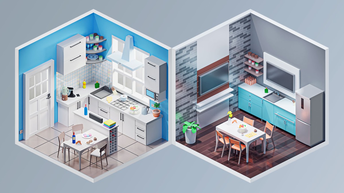 Interior 3 - Low Poly 3D Models Pack