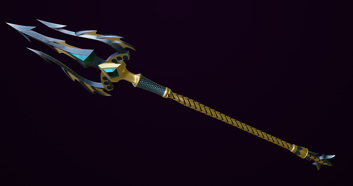 Fantasy Trident 01 URP HDRP Textures