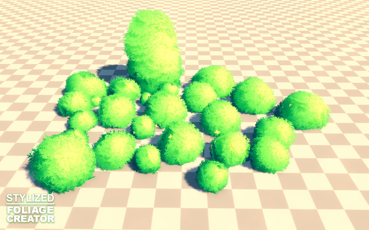 Stylized Foliage Bush & Clouds Creator