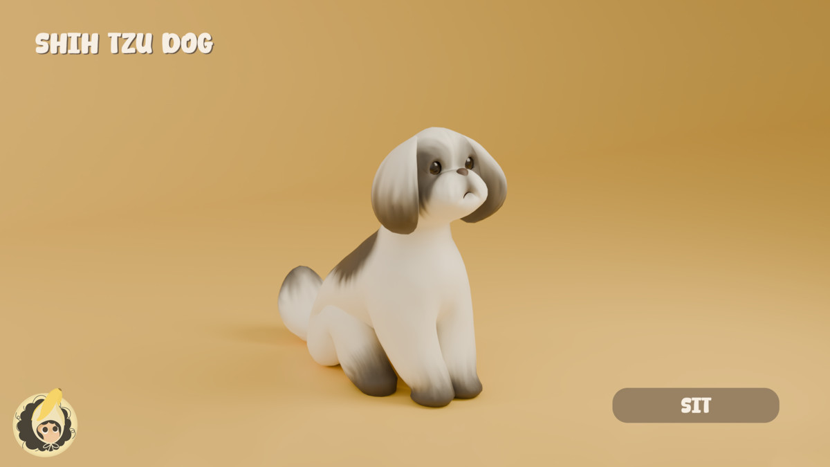Animated Shih Tzu Dog