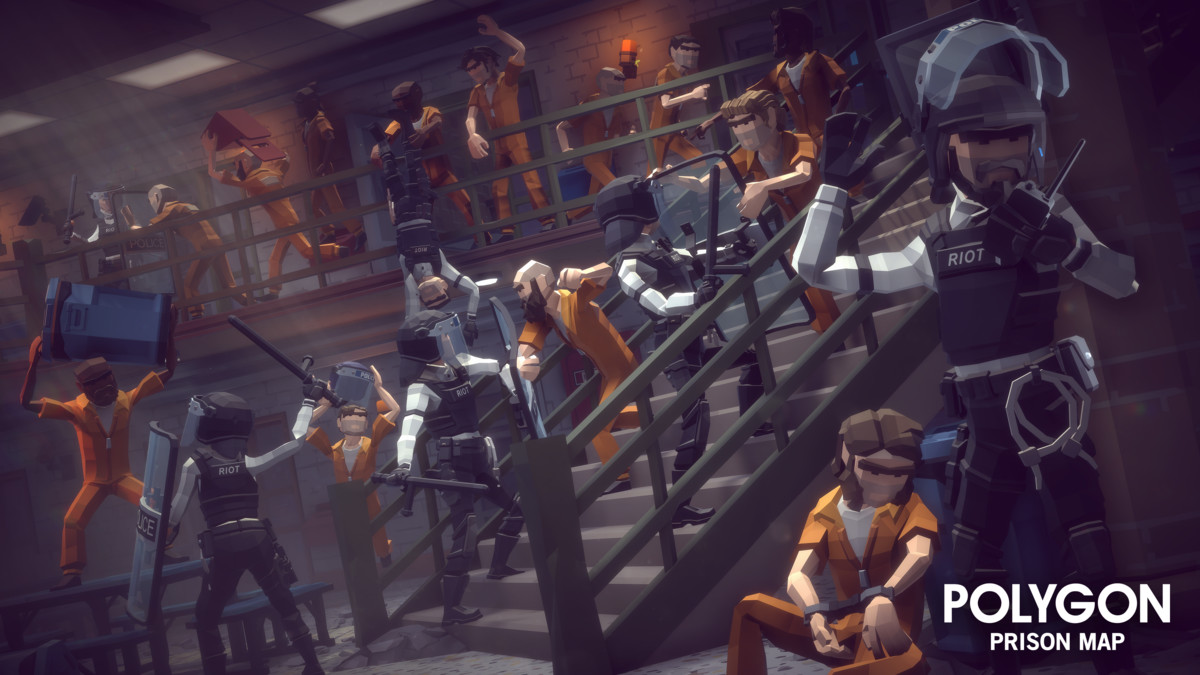 POLYGON - Prison Map by Synty
