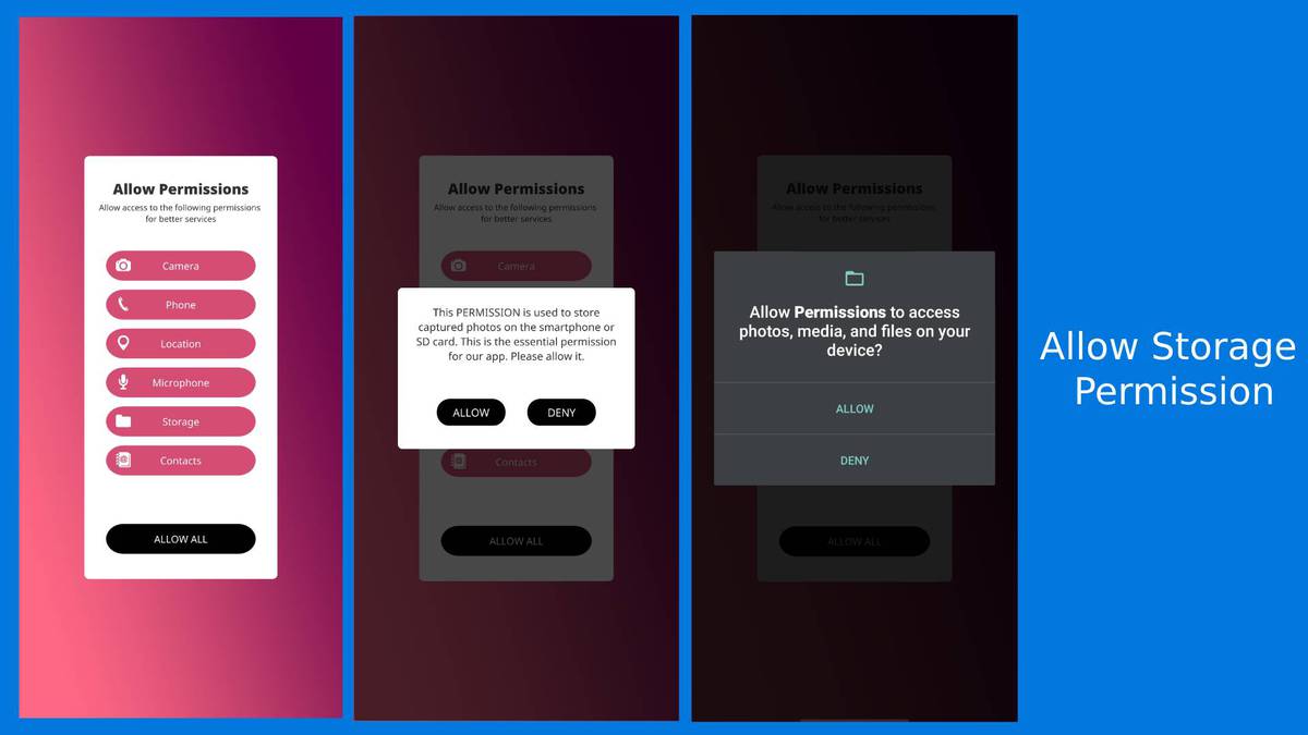 Android Permissions with Popup Box