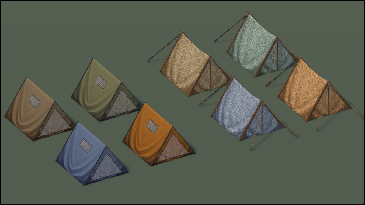 Campsite - Retro Style Modular Environment Pack