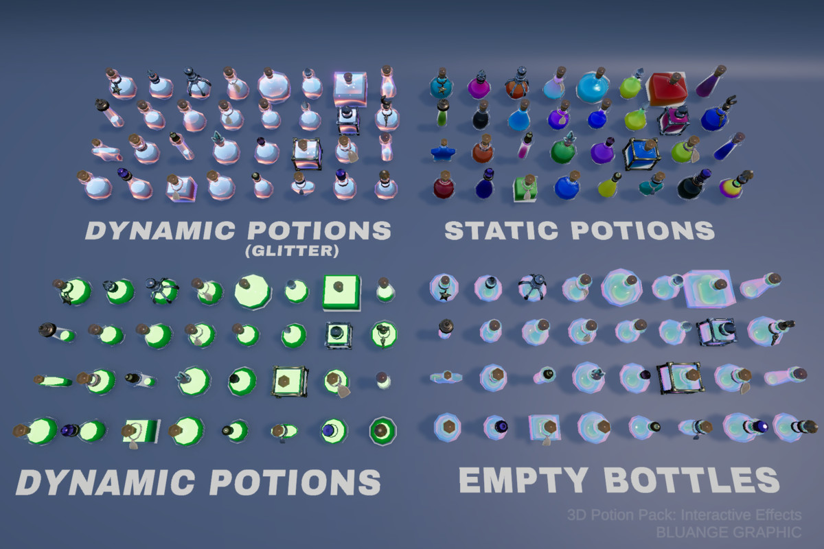 3D Potion Pack: Interactive Effects