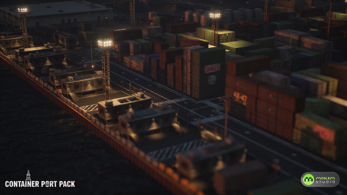 Realistic Modular Container Port Environment