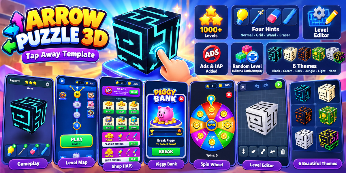 Arrow Puzzle 3D — Tap Away Template